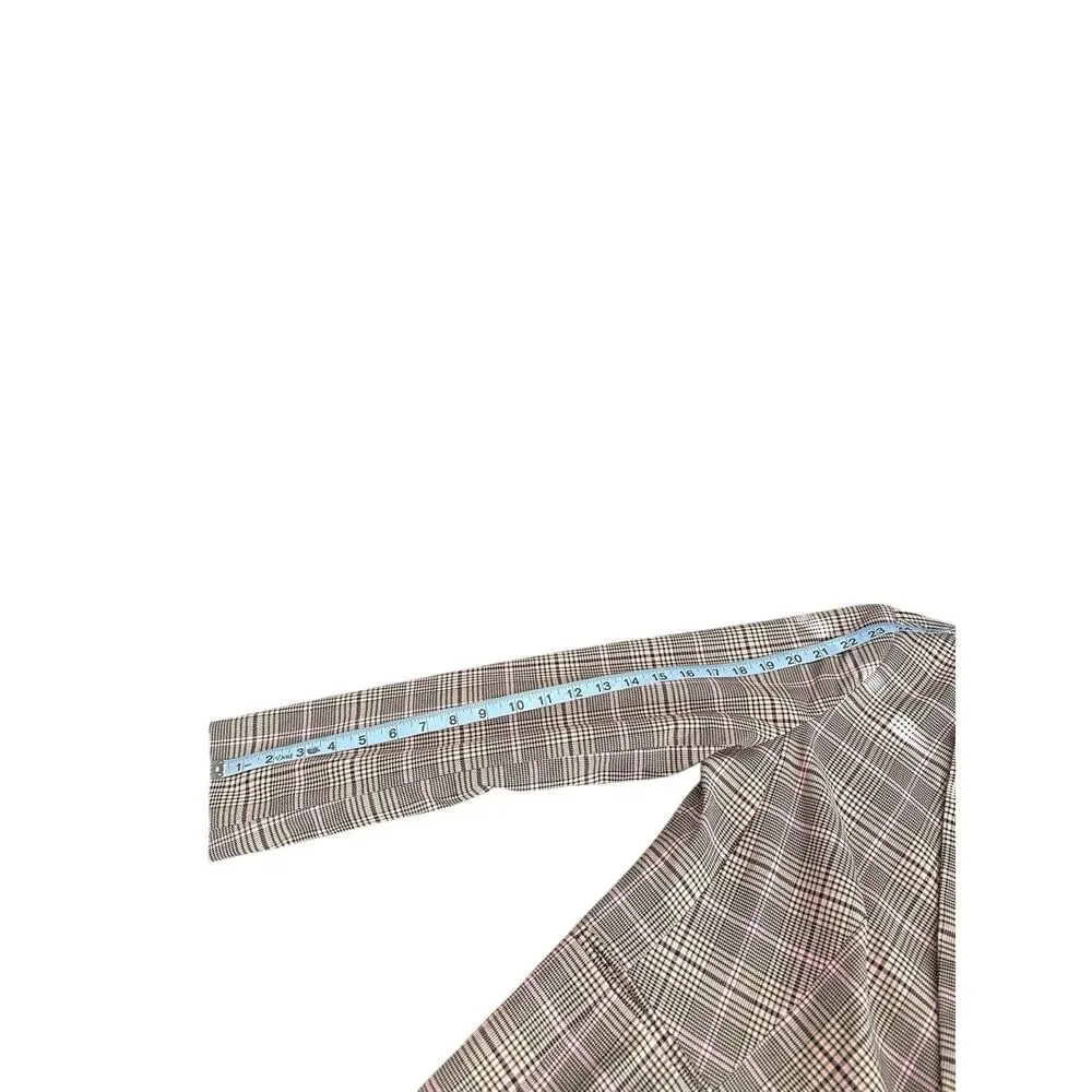 Lascana Pink‎ Plaid Preppy Academia Work Career Single Breasted Blazer Size 14
